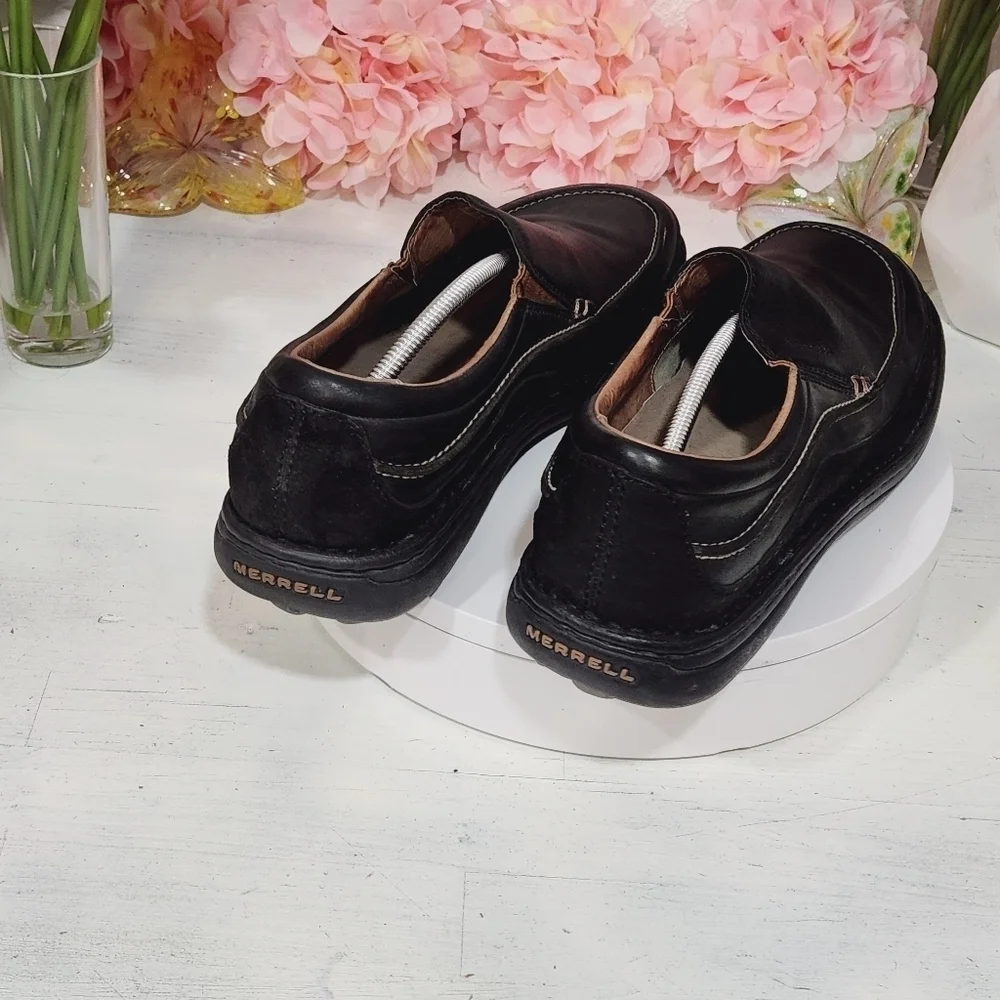 Merrell Zen Black Mens Leather Slip On Shoes Sz. 13_12